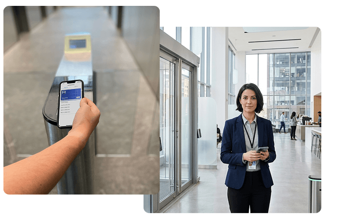 Security team managing building access credentials